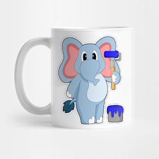 Elephant Painting Paint brush Paint bucket Mug